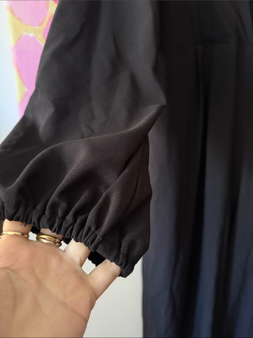 ❤️NEW HUTCh Black V-Neck Long Sleeve Wide-Leg Jumpsuit - Picture 3 of 6